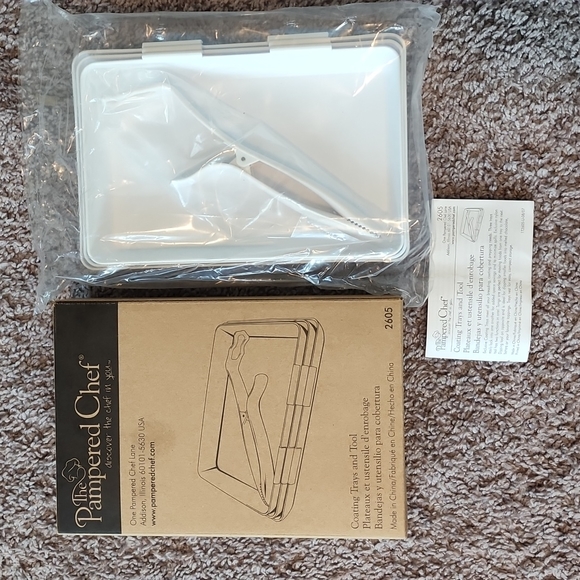 The Pampered Chef Kitchen Pampered Chef Coating Trays And Tool 265 New Poshmark